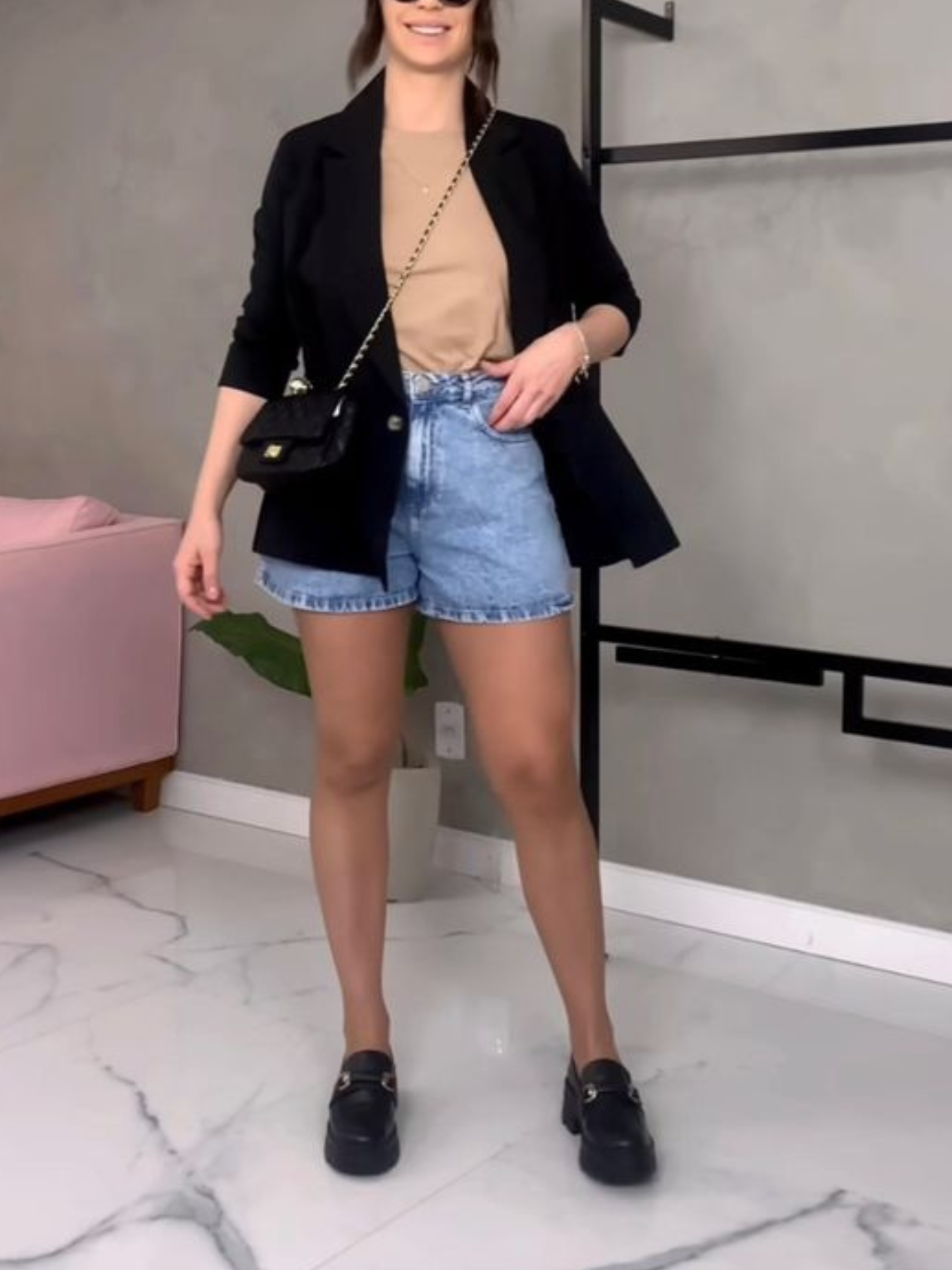 Mocassim com hotsell bermuda jeans